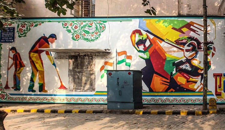 Urban street art in Indian cities